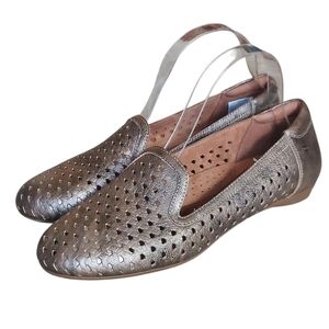 Cobb Hill Maiika Bronze Metallic Full Grain Leather Woven Slip On Loafers